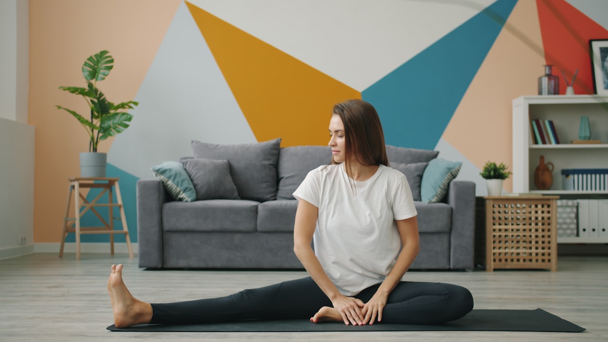 Person performing safe stretching exercise